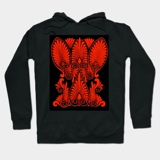 Greek vase red figure palmate Hoodie